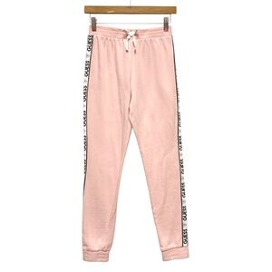 Guess Jogger‎ Sweatpants Girls Size Large 14 Pink Side Stripe Logo NEW